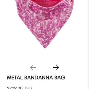 BNWT 8 OTHER REASONS SOPHIA COLLAB METAL BANDANA BAG